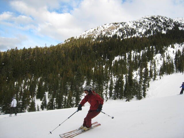 Erin skiing