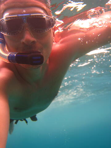Gerald snorkeling