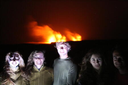 Photo: Group and lava