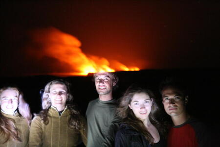 Photo: Group and lava