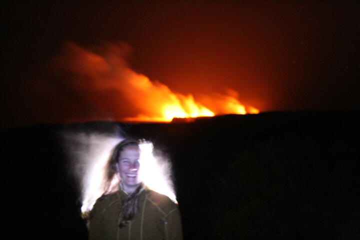Erin and lava