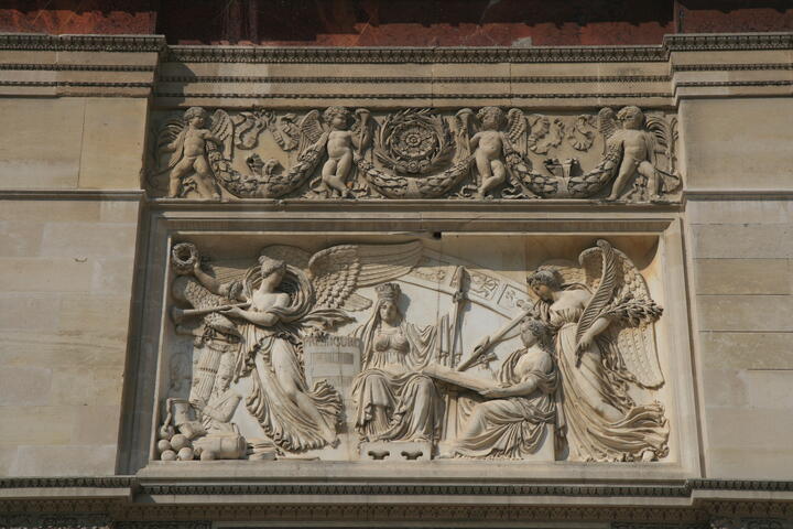 The Arch of Triumph at the Carrousel detail