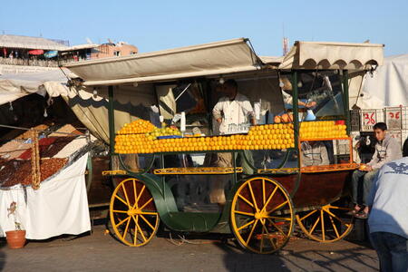Photo: Orange juice cart